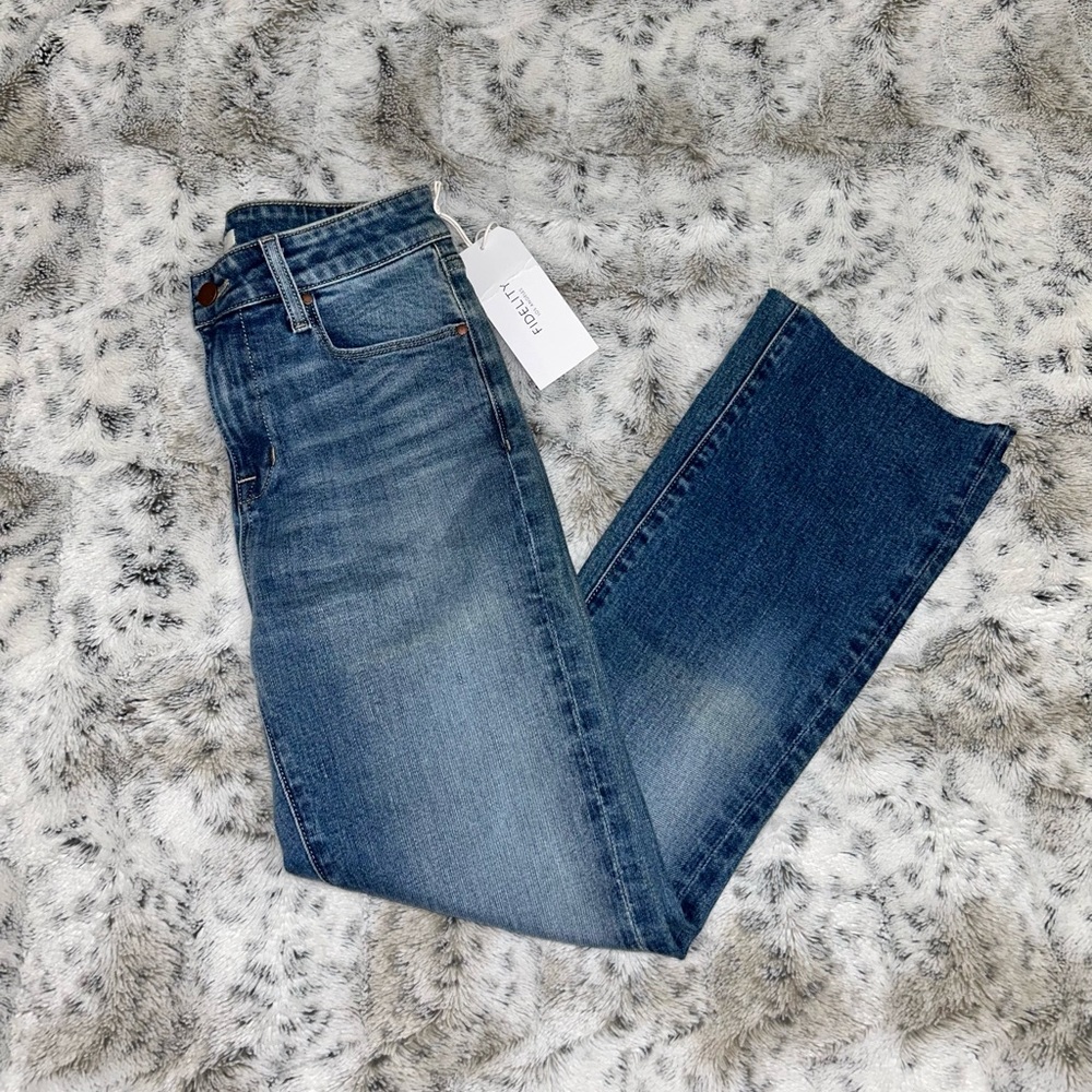 🆕 NWT Fidelity Denim | Hayden High Rise Crop Flare Jeans | Mammoth Blue